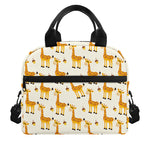 Cute Baby Giraffe Pattern Print Insulated Lunch Bag