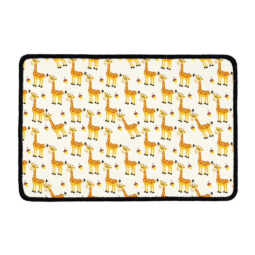 Cute Baby Giraffe Pattern Print Kitchen Mat