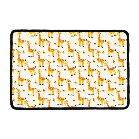 Cute Baby Giraffe Pattern Print Kitchen Mat