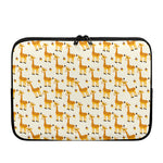 Cute Baby Giraffe Pattern Print Laptop Sleeve