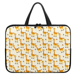 Cute Baby Giraffe Pattern Print Laptop Sleeve With Handle