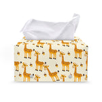 Cute Baby Giraffe Pattern Print Leather Tissue Box Cover