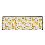Cute Baby Giraffe Pattern Print Long Kitchen Mat