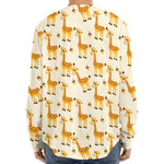 Cute Baby Giraffe Pattern Print Long Sleeve Baseball Jersey