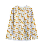 Cute Baby Giraffe Pattern Print Long Sleeve Short Coat