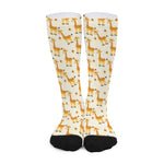 Cute Baby Giraffe Pattern Print Long Socks