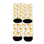 Cute Baby Giraffe Pattern Print Long Socks