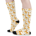 Cute Baby Giraffe Pattern Print Long Socks