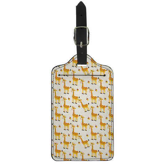Cute Baby Giraffe Pattern Print Luggage Tag