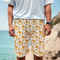 Cute Baby Giraffe Pattern Print Men's Cargo Shorts