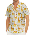 Cute Baby Giraffe Pattern Print Men's Deep V-Neck Shirt