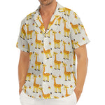 Cute Baby Giraffe Pattern Print Men's Deep V-Neck Shirt