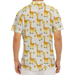 Cute Baby Giraffe Pattern Print Men's Deep V-Neck Shirt