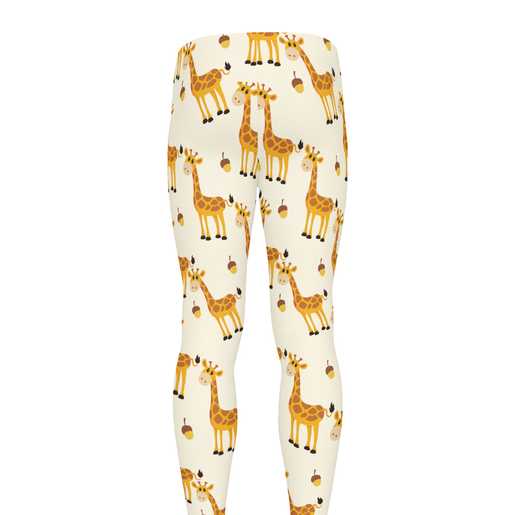 Cute Baby Giraffe Pattern Print Men's leggings