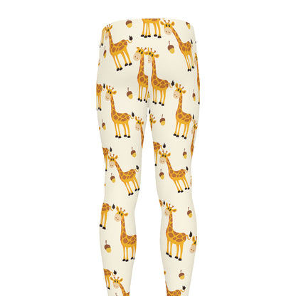 Cute Baby Giraffe Pattern Print Men's leggings