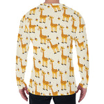 Cute Baby Giraffe Pattern Print Men's Long Sleeve T-Shirt