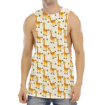 Cute Baby Giraffe Pattern Print Men's Muscle Tank Top
