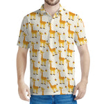 Cute Baby Giraffe Pattern Print Men's Polo Shirt