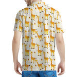 Cute Baby Giraffe Pattern Print Men's Polo Shirt