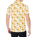 Cute Baby Giraffe Pattern Print Men's Shirt