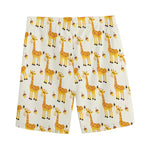 Cute Baby Giraffe Pattern Print Men's Sports Shorts