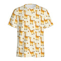 Cute Baby Giraffe Pattern Print Men's Athletic T-Shirt