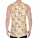Cute Baby Giraffe Pattern Print Men's Velvet Tank Top