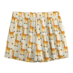 Cute Baby Giraffe Pattern Print Mesh Shorts