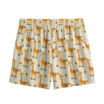 Cute Baby Giraffe Pattern Print Mesh Shorts