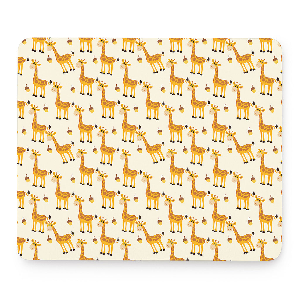 Cute Baby Giraffe Pattern Print Mouse Pad