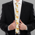 Cute Baby Giraffe Pattern Print Necktie