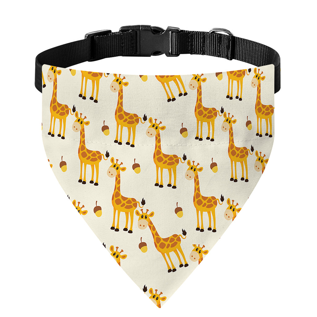 Cute Baby Giraffe Pattern Print Over The Collar Dog Bandana