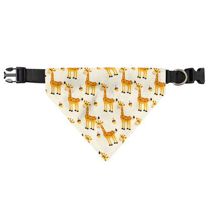 Cute Baby Giraffe Pattern Print Over The Collar Dog Bandana