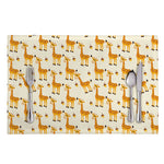 Cute Baby Giraffe Pattern Print Placemat