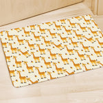 Cute Baby Giraffe Pattern Print Polyester Doormat