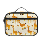 Cute Baby Giraffe Pattern Print Portable Lunch Bag