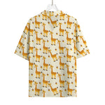 Cute Baby Giraffe Pattern Print Rayon Hawaiian Shirt