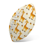 Cute Baby Giraffe Pattern Print Rugby Ball
