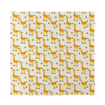 Cute Baby Giraffe Pattern Print Silk Bandana