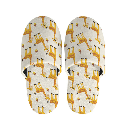 Cute Baby Giraffe Pattern Print Slippers