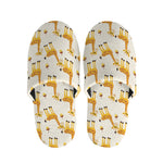 Cute Baby Giraffe Pattern Print Slippers