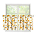 Cute Baby Giraffe Pattern Print Tier Curtains