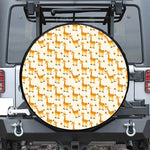 Cute Baby Giraffe Pattern Print Tire Cover