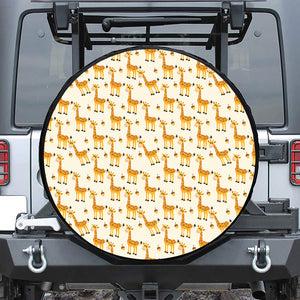 Cute Baby Giraffe Pattern Print Tire Cover