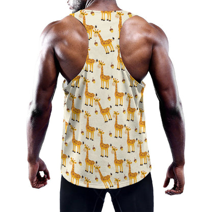 Cute Baby Giraffe Pattern Print Training Tank Top