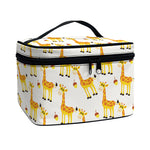 Cute Baby Giraffe Pattern Print Travel Makeup Bag