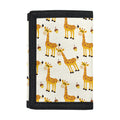 Cute Baby Giraffe Pattern Print Trifold Wallet