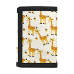 Cute Baby Giraffe Pattern Print Trifold Wallet