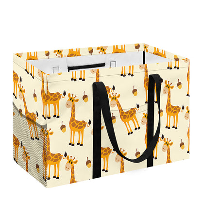 Cute Baby Giraffe Pattern Print Utility Tote Bag