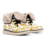 Cute Baby Giraffe Pattern Print Winter Boots